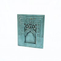 Timeless Jharokha Frame with Floral Carving - Blue