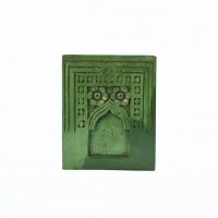 Timeless Jharokha Frame with Floral Carving - Green