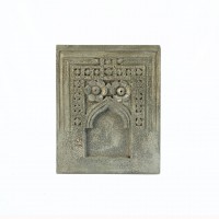 Timeless Jharokha Frame with Floral Carving - Grey