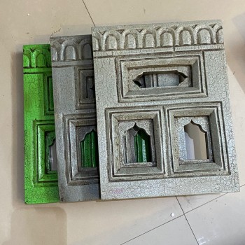 Timeless Jharokha Frame with Two Windows - Green