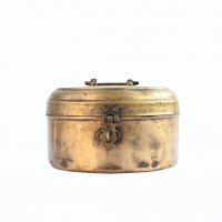 Vintage Indian Brass Chapati Box 