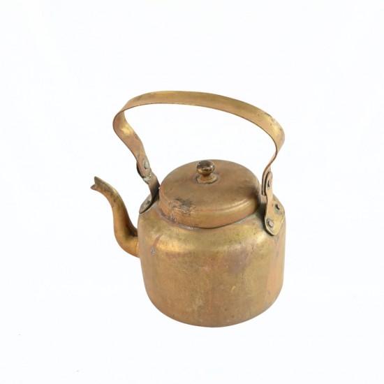 Vintage Hand Crafted Brass Tea Kettle