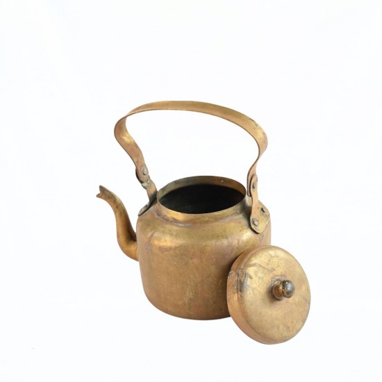 Vintage Hand Crafted Brass Tea Kettle