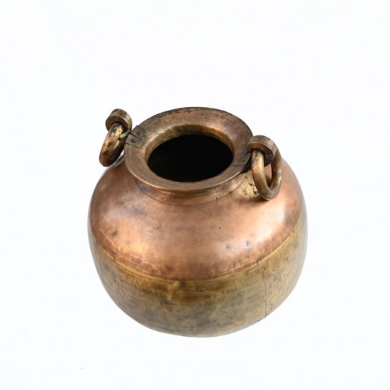 Antique Heavy Copper and Brass Vessel