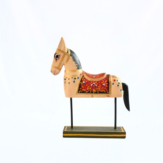 Antique Hand Painted Small Horse on Stand