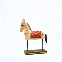 Antique Hand Painted Small Horse on Stand