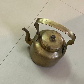 Vintage Hand Crafted Brass Tea Kettle