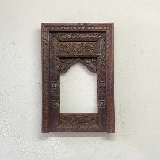 Vintage Wooden Hand carved Jharokha Frame