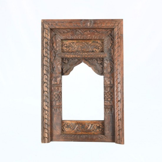 Vintage Wooden Hand carved Jharokha Frame