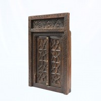 Vintage Hand carved Wooden Jharokha with Window