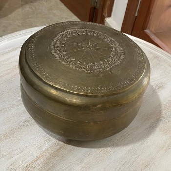Classic  Hand Hammered Brass Chapati Box 
