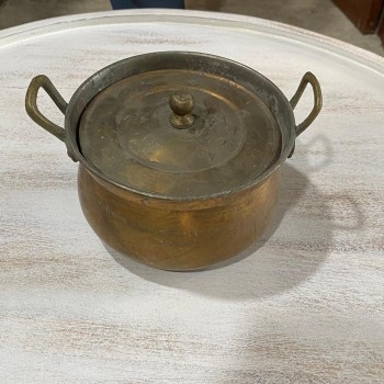 Traditional Handcrafted Brass Handi - Medium