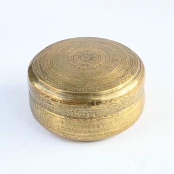 Classic  Hand Hammered Brass Chapati Box 