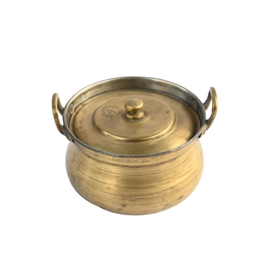 Traditional Handcrafted Brass Handi - Small