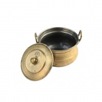 Traditional Handcrafted Brass Handi - Small