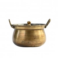 Traditional Handcrafted Brass Handi - Medium