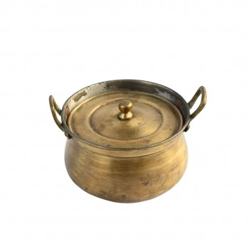 Traditional Handcrafted Brass Handi - Medium