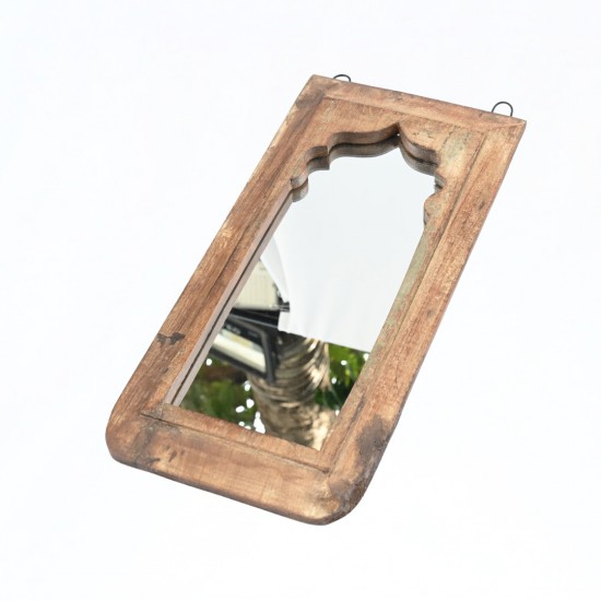 Timeless vintage wooden wall mirror frame 18"