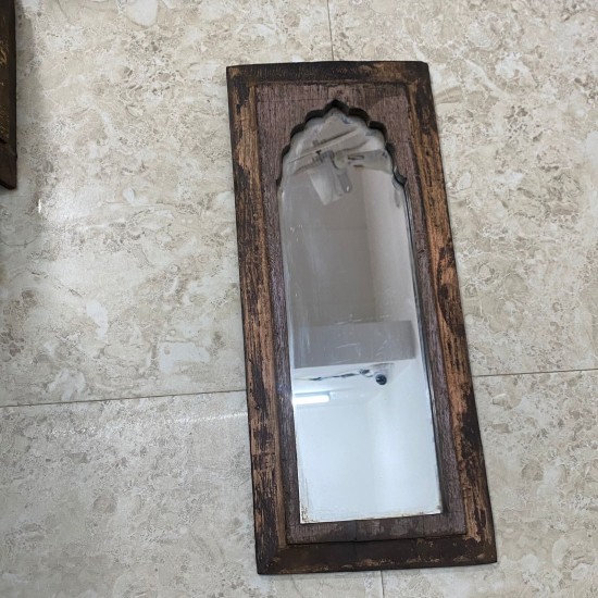 Timeless vintage wooden wall mirror frame 20"