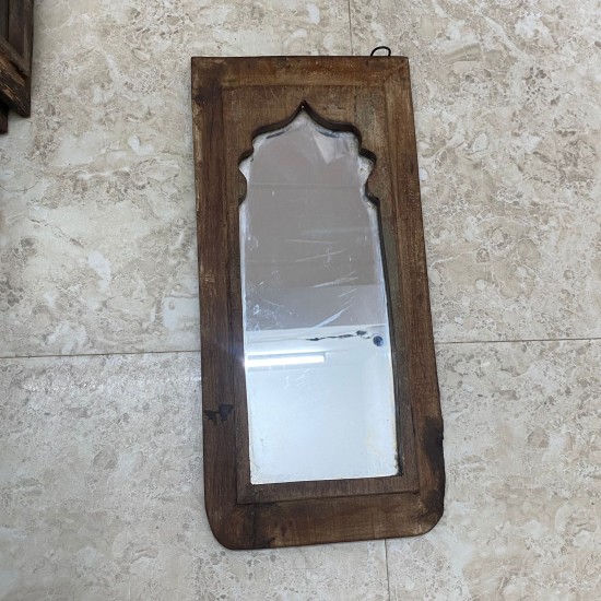 Timeless vintage wooden wall mirror frame 18"