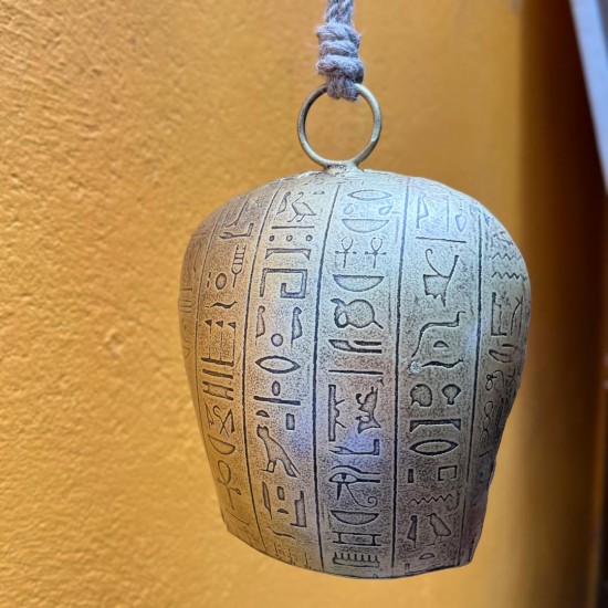 Egyptian Etched Cow bell - Large