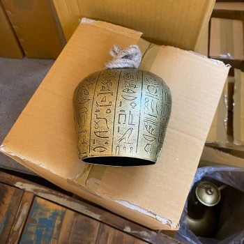 Egyptian Etched Cow bell - Medium