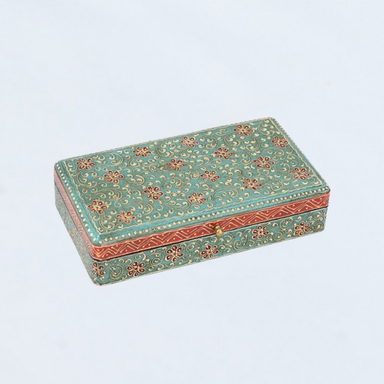 Wooden jewellery Box with fine hand painted art - Small