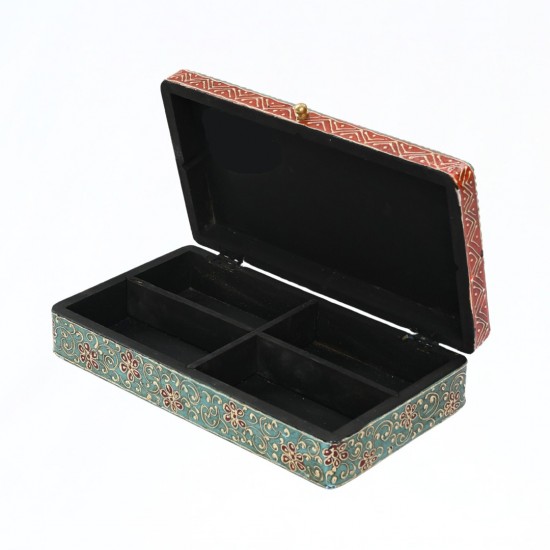 Wooden jewellery Box with fine hand painted art - Small