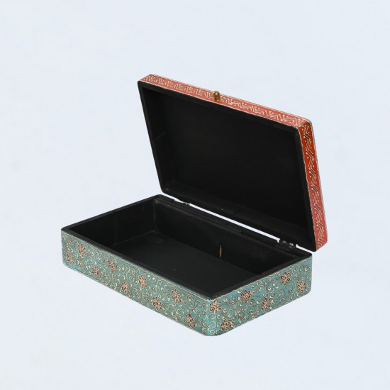 Wooden jewellery Box with fine hand painted art - Medium