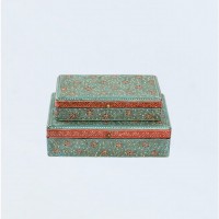 Wooden jewellery Box with fine hand painted art - Set of 2