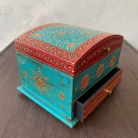 Hand painted jewellery box and organizer - Blue