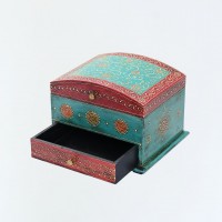 Hand painted jewellery box and organizer - Blue