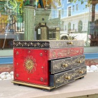 Hand painted jewellery box with Drawer