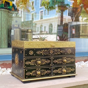 Traditional Hand painted jewellery box with Drawer