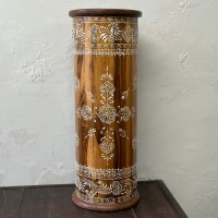 Hand painted wooden umbrella stand 21 Inches