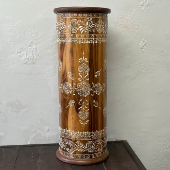 Hand painted wooden umbrella stand 21 Inches