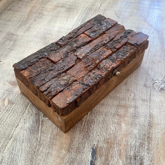 Wooden Bark Box -Small