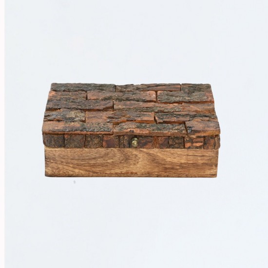 Wooden Bark Box -Small