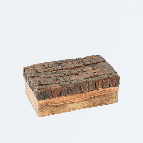 Wooden Bark Box - Medium