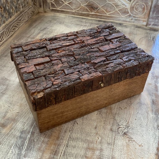 Wooden Bark Box - large