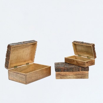 Wooden Bark Box -Small