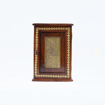 Elegant Wooden Key Box with Brass Work 