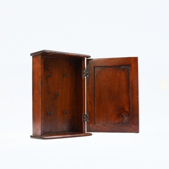 Elegant Wooden Key Box with Brass Work 