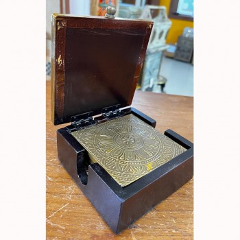 Elegant Coasters with Brass Work 