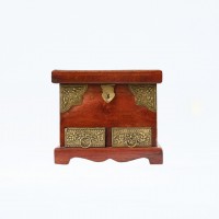 Mini Wooden Trunk / Organizer with Brass Hand Work