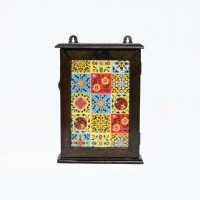 Elegant Ceramic Tile Wooden key Box