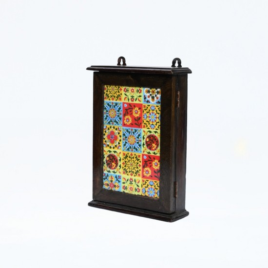 Elegant Ceramic Tile Wooden key Box