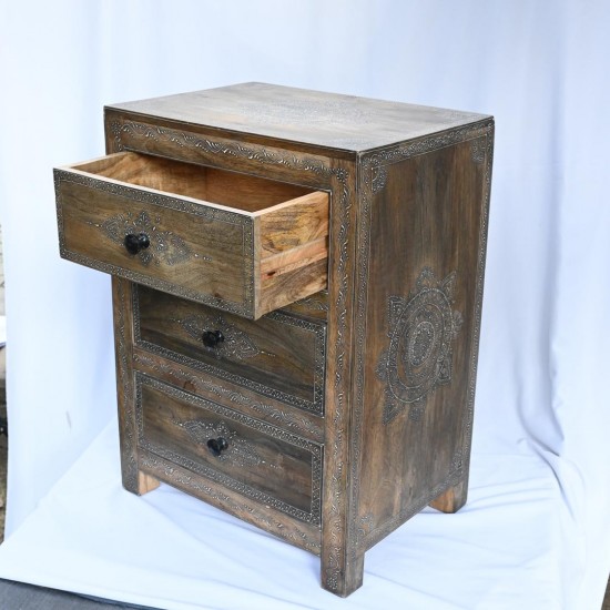 Vintage Hand Painted Wooden Chest of Drawers