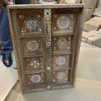 Door Shaped Wooden Wall Panel with Hand Work   