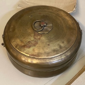 Antique Vintage Brass Chapati Box